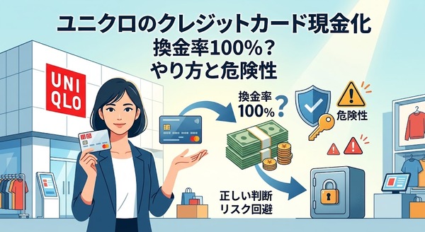 ユニクロのクレジットカード現金化は換金率100%?やり方と危険性